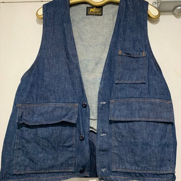 VINTAGE KMART BLUE DENIM VESTS SIZE L - Picture 4 of 7